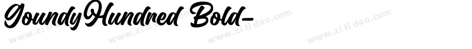 GoundyHundred Bold字体转换